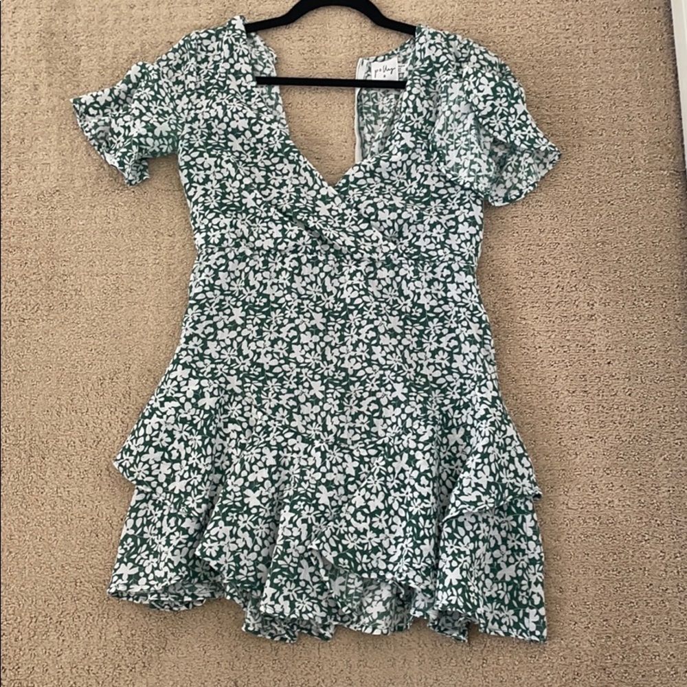 Princess polly green flower dress